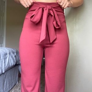 Windsor Pink/Red Paperbag Pants